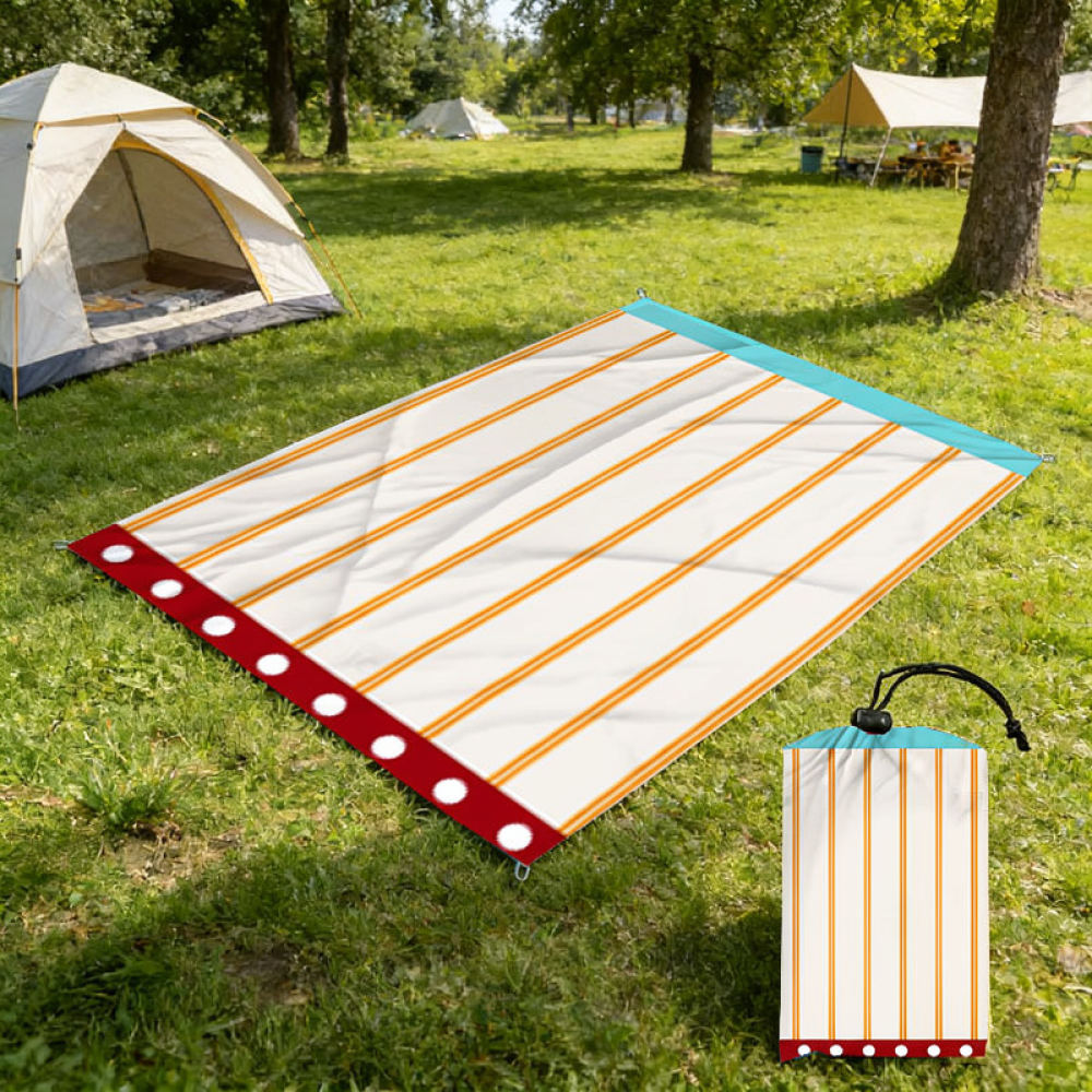 Outdoor Camping Rugs - 持ち運び可能なピクニックマット、防水キャンプブランケット、折りたたみ式で砂がつきにくいビーチラグ、ハイキングや旅行に最適な屋外用防湿パッド。