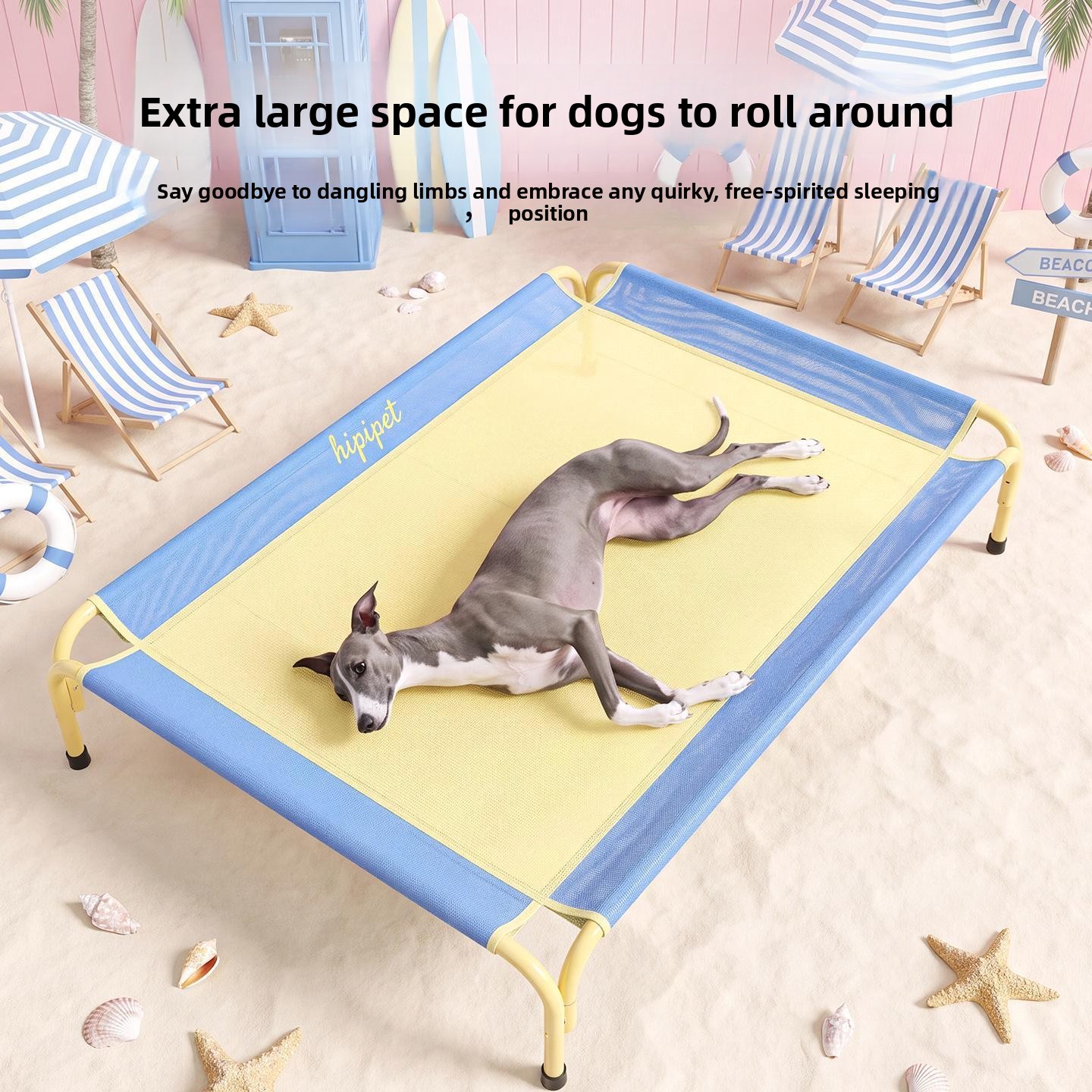 Outdoor Camping Dog Bed - ドーパミン対照的な色のペットキャンプベッド大型犬用ベッド屋外キャンプ防湿通気性クイックパック背もたれ付き犬用ベッドhbo