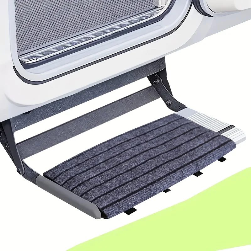 Outdoor Camping Rugs - 1個入り、キャンピングカー用交換ステップカーペット、滑り止め加工、屋外キャンプ用、頑丈な素材、予備部品。