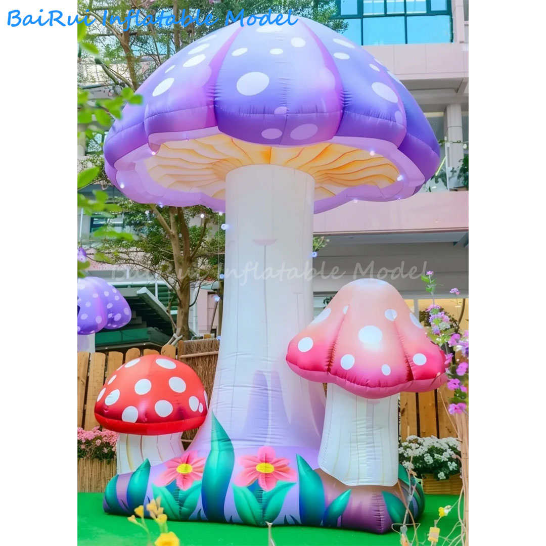 巨大な空気注入式カートゥーンキノコ型バルーン、送風機付き、キ - Outdoor Camping Exhibition のレビューと価格