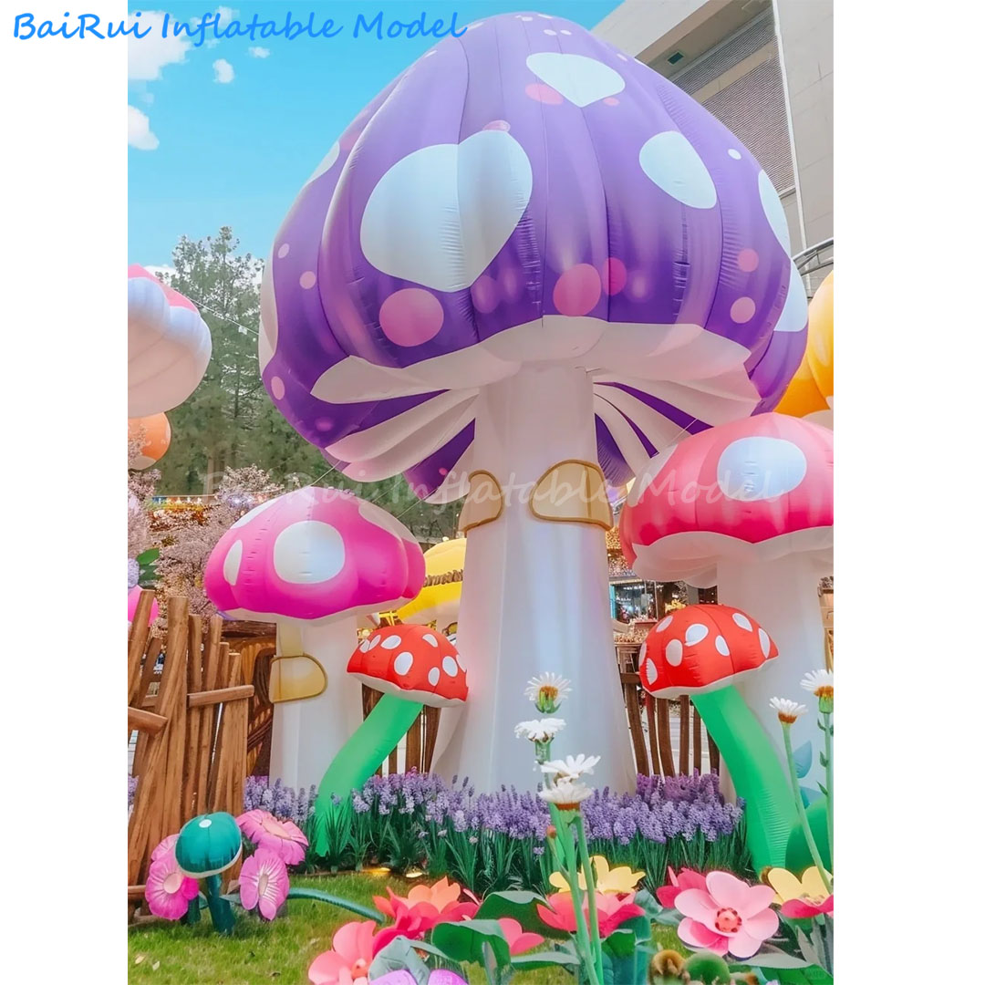 巨大な空気注入式カートゥーンキノコ型バルーン、送風機付き、キ - Outdoor Camping Exhibition のレビューと価格