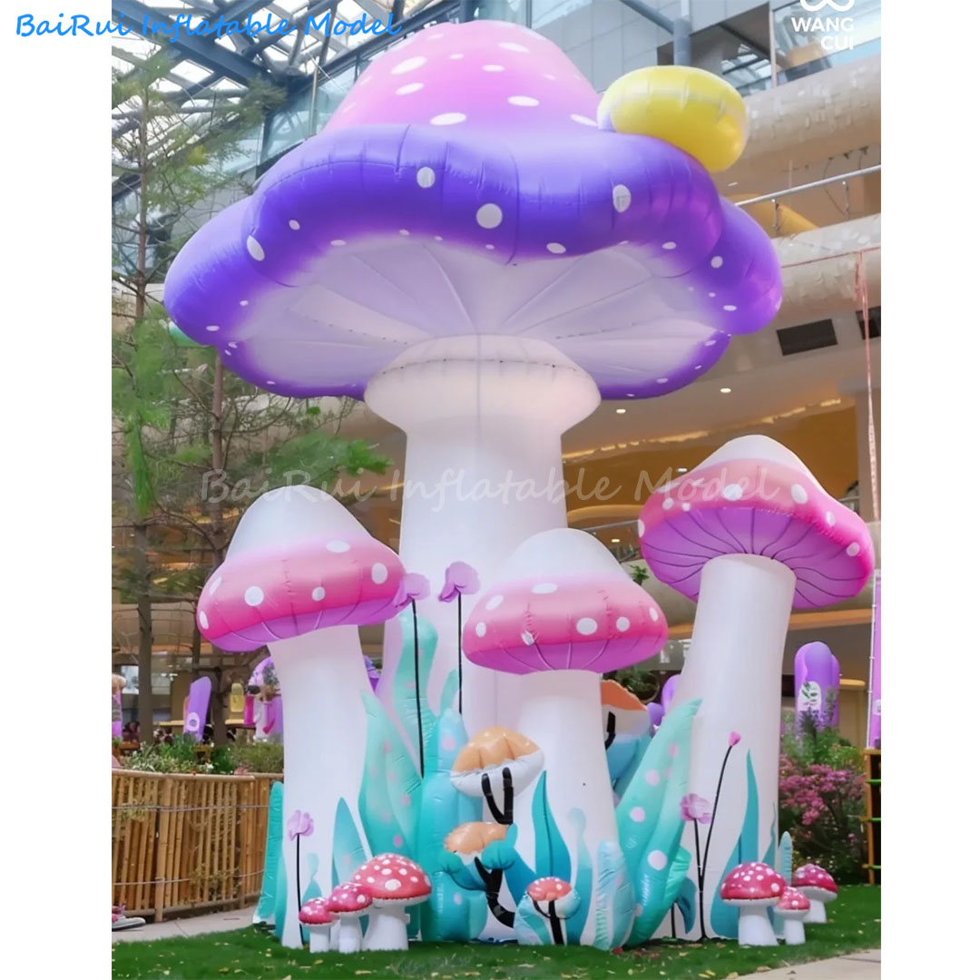 巨大な空気注入式カートゥーンキノコ型バルーン、送風機付き、キ - Outdoor Camping Exhibition のレビューと価格