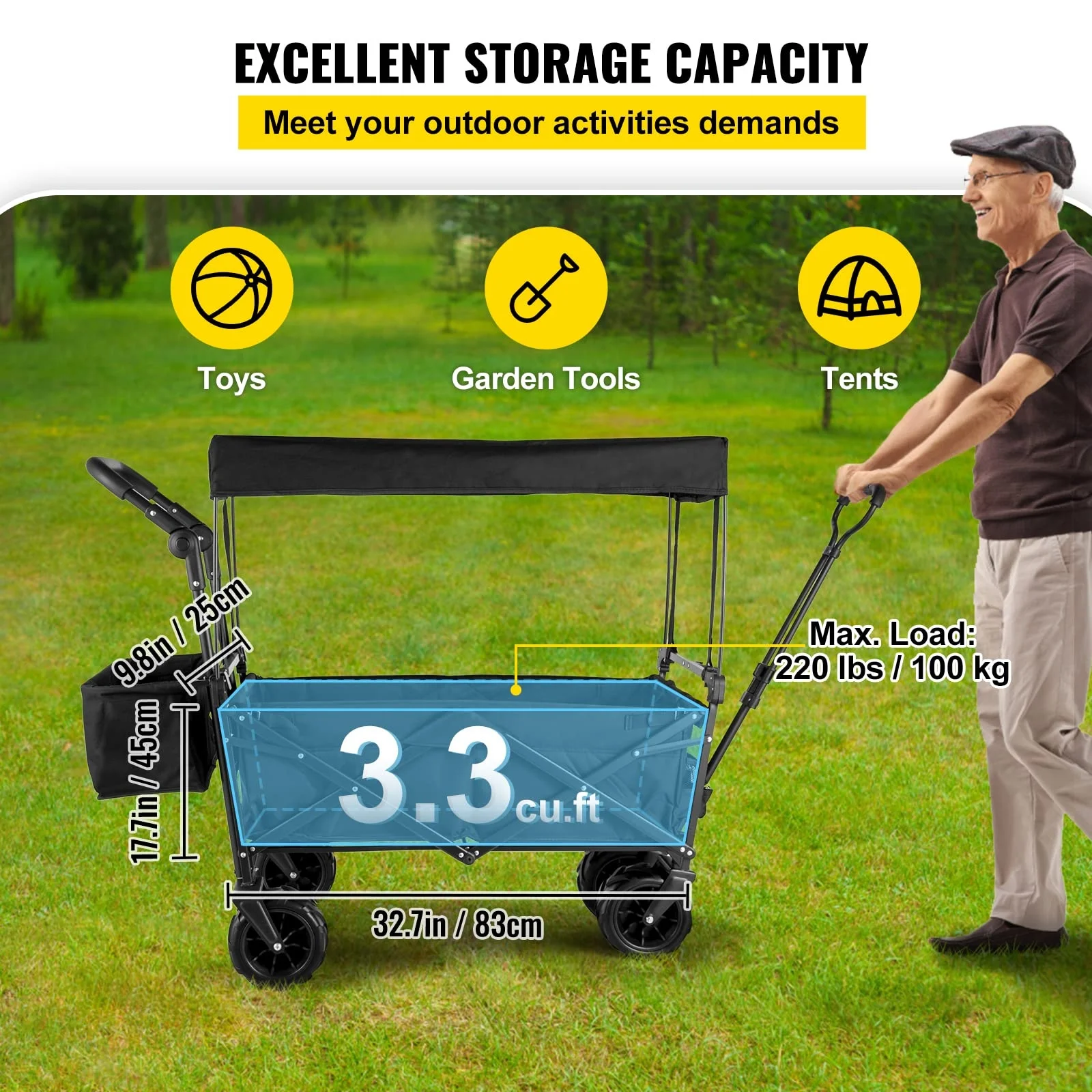 屋外キャンプ用、折りたたみ式多目的ワゴン、キャンプカート、キ - Outdoor Camping Trolley のレビューと価格