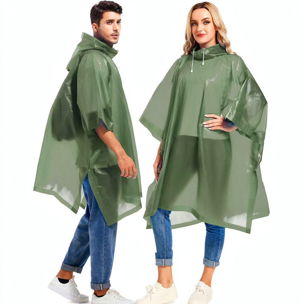 携帯用キャンプ用レインポンチョ。多機能で防水性があり、フード - Camping Rain Poncho のレビューと価格