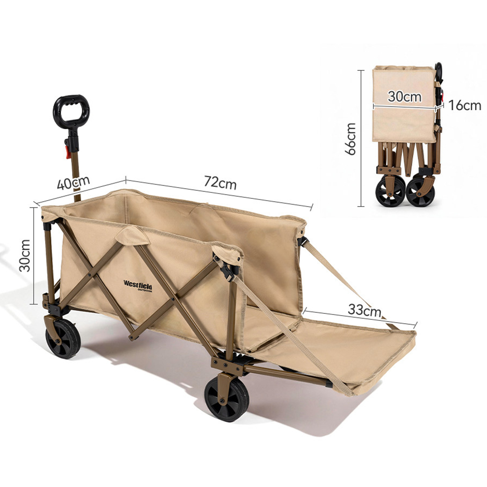 屋外用キャンプワゴン、折りたたみ式トロリー、252L容量、多 - Outdoor Camping Trolley のレビューと価格