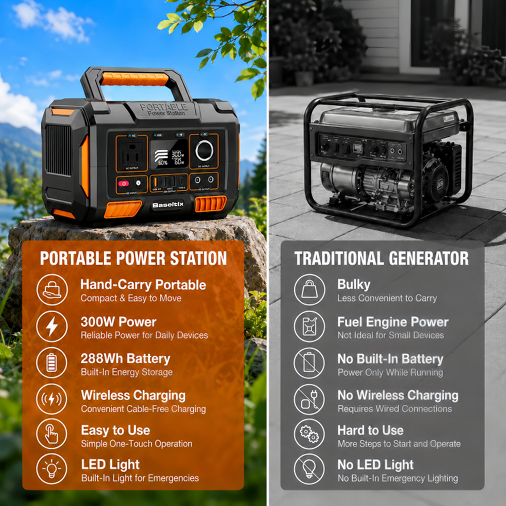 78000mAhの大容量ポータブル電源。300W、288Wh - Outdoor Camping Usa のレビューと価格