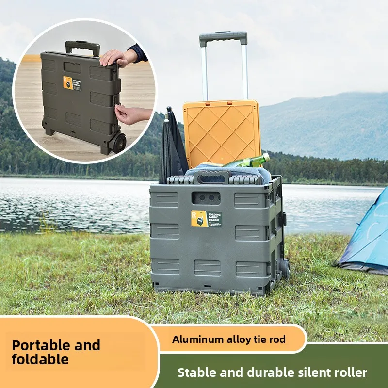 多機能プラスチック製トロリーボックス、屋外用トロリー、収納ボ - Outdoor Camping Trolley のレビューと価格