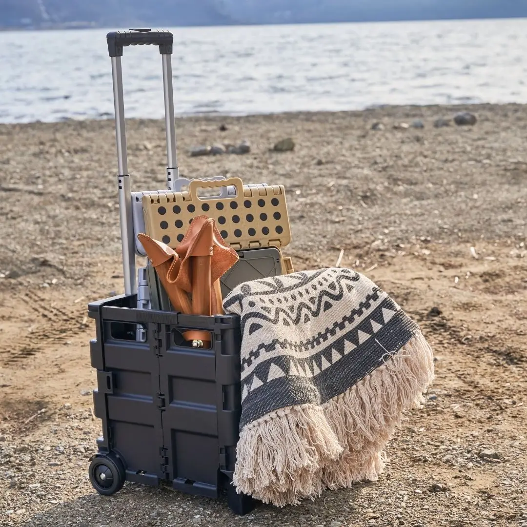 多機能プラスチック製トロリーボックス、屋外用トロリー、収納ボ - Outdoor Camping Trolley のレビューと価格