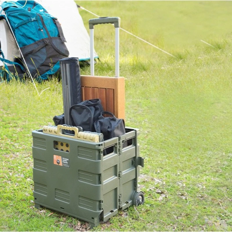多機能プラスチック製トロリーボックス、屋外用トロリー、収納ボ - Outdoor Camping Trolley のレビューと価格