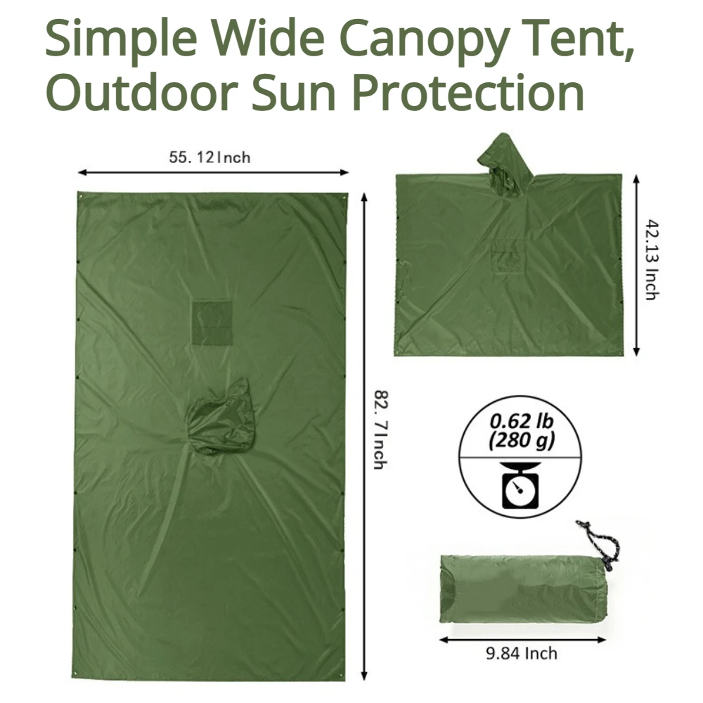 2026年 キャンプ・ハイキング用 3-in-1 防水フード - Camping Rain Poncho のレビューと価格
