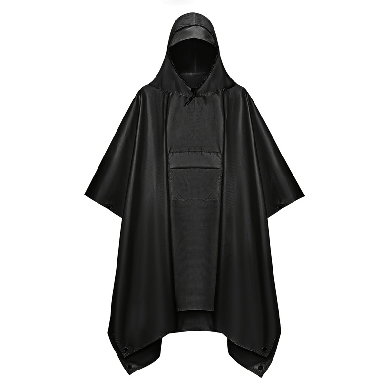 3 in 1 多機能タクティカルレインポンチョ 防水通気性  - Camping Rain Poncho のレビューと価格