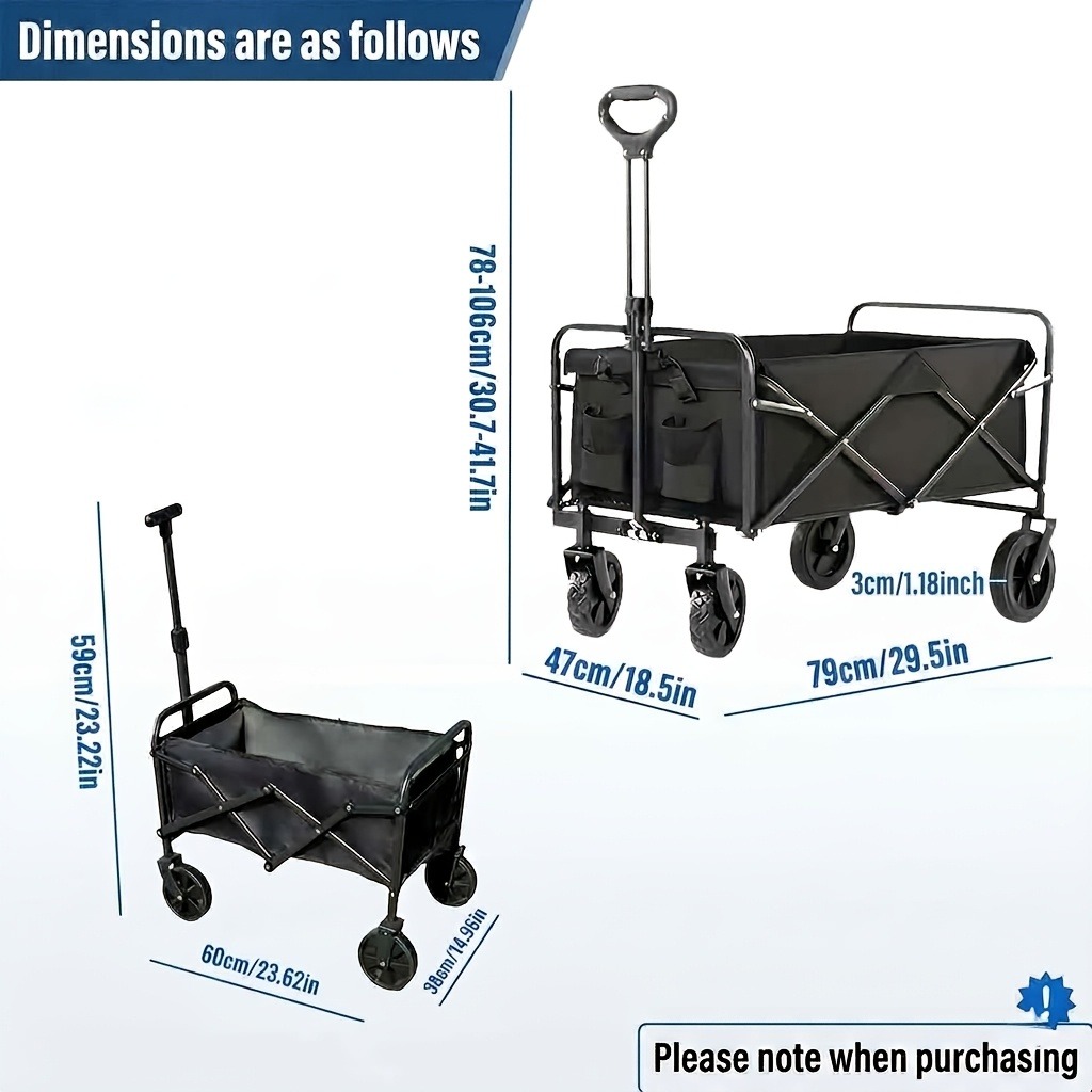 頑丈な折りたたみ式全地形対応サロンカート、ステンレススチール - Outdoor Camping Trolley のレビューと価格