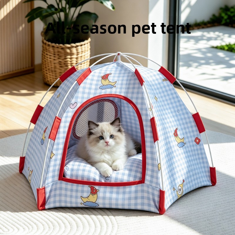 犬用テントと猫用ベッド、オールシーズン対応、夏は涼しい、半密 - Outdoor Camping Dog Bed のレビューと価格